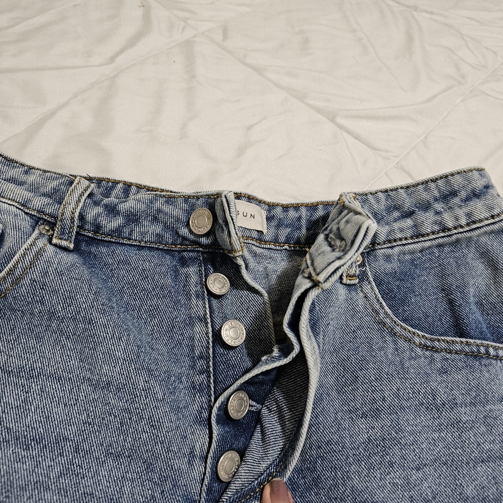 Pacsun Highrise Festival Jean Shorts Button Fly Womens Size 29 - Picture 10 of 12
